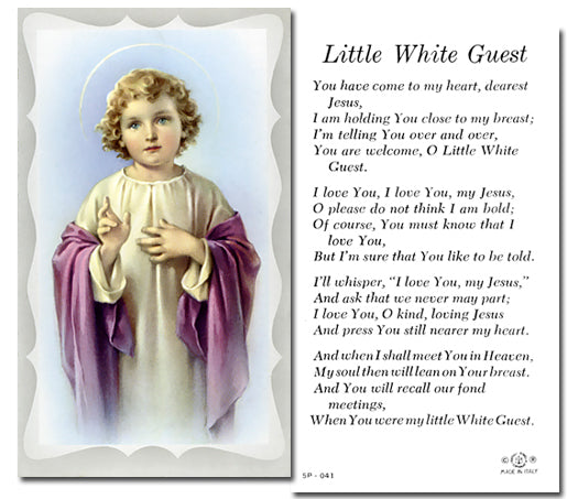 LITTLE WHITE GUEST Paper Holy Cards, 2"x4", 100-pack, # 5820