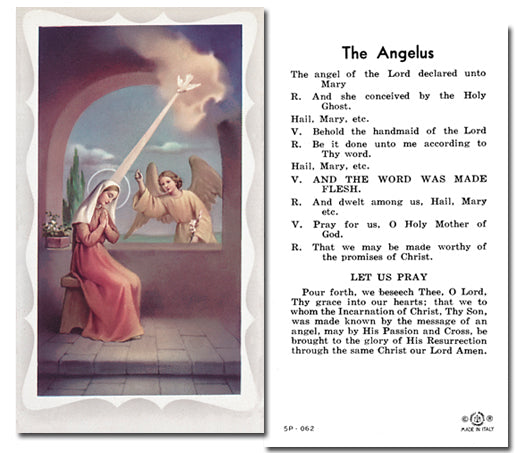 THE ANGELUS Paper Holy Cards, 2"x4", 100-pack, # 5848