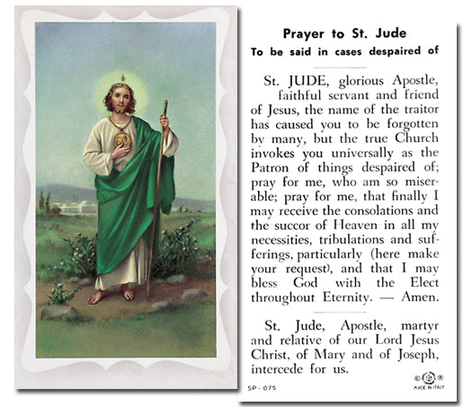 SAINT JUDE Paper Holy Cards, 2"x4", 100-pack, # 5852