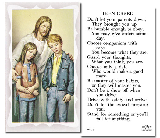 TEEN CREED Paper Holy Cards, 2"x4", 100-pack, # 5887