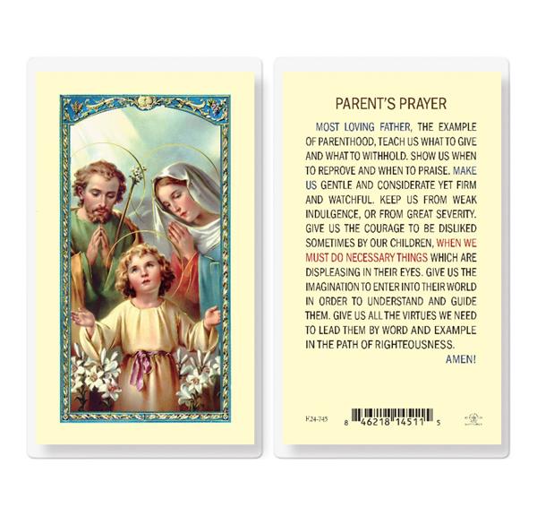 Parents Prayer Laminated Holy Cards, 25-Count Value Pack # 59005
