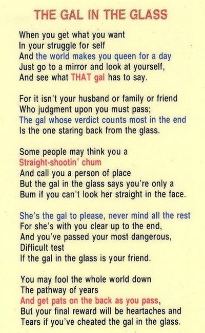 The Gal in the Glass Prayer, Laminated Holy Card,. # 59081.