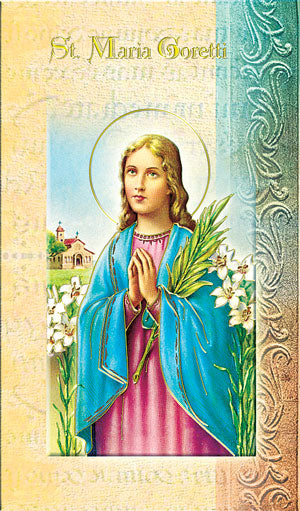 St. Maria Goretti Folding Prayer Card, 10-Pack, # 59188