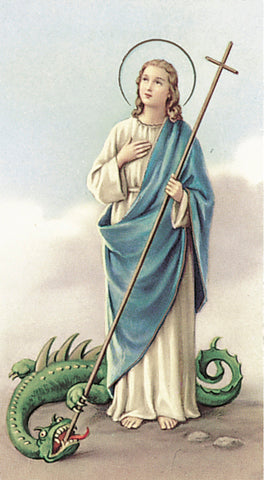 Italian Paper Holy Cards, 2"x4", Blank Back, St. Martha, 100-Pack, # 5988