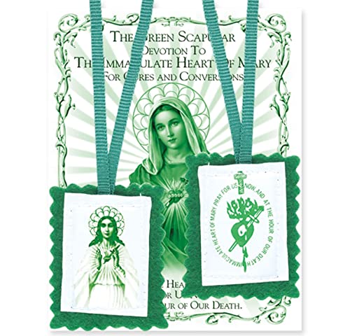 PLAIN GREEN SCAPULAR , 10-Pack, # 18108