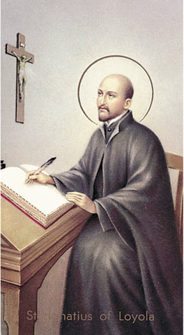 Italian Paper Holy Cards, 2"x4", Blank Back, St. Ignatius Loyola, 100-Pack, # 6017