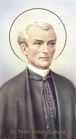 Italian Paper Holy Cards, 2"x4", Blank Back, St. Peter Julian Eymard, 100-Pack, # 6018