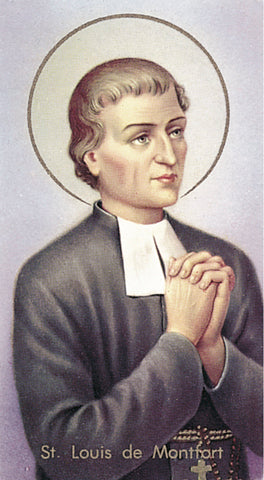 Italian Paper Holy Cards, 2"x4", Blank Back, St. Louis de Montfort, 100-Pack, # 6019