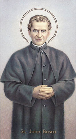 Italian Paper Holy Cards, 2"x4", Blank Back, St. John Bosco, 100-Pack, # 6091