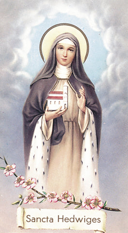 Italian Paper Holy Cards, 2"x4", Blank Back, St. Hedwig, 100-Pack, # 6093