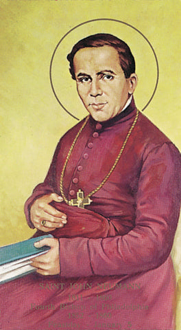 Italian Paper Holy Cards, 2"x4", Blank Back, St. John Neumann, 100-Pack, # 6132