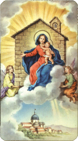 Italian Paper Holy Cards, 2"x4", Blank Back, Our Lady of Loreto, 100-Pack, # 6146