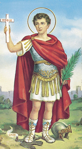 Italian Paper Holy Cards, 2"x4", Blank Back, St. Expedito, 100-Pack, # 6148