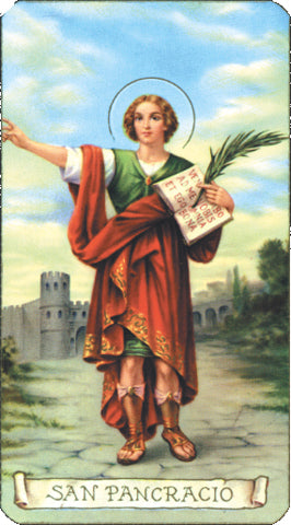 Italian Paper Holy Cards, 2"x4", Blank Back, St. Pancracio, 100-Pack, # 6172
