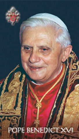 Italian Paper Holy Cards, 2"x4", Blank Back, Pope Benedict XVI, 100-Pack, # 6200