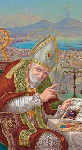 Italian Paper Holy Cards, 2"x4", Blank Back, St. Alphonsus Liguori, 100-Pack, # 6203