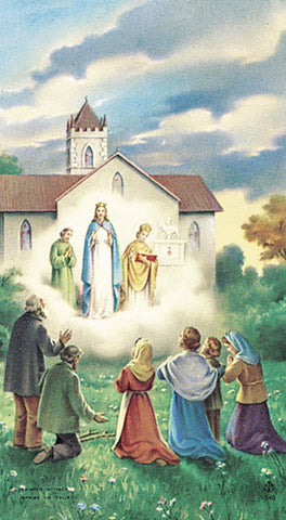 Italian Paper Holy Cards, 2"x4", Blank Back, Our Lady of Knock, 100-Pack, # 6221
