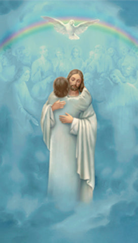 Italian Paper Holy Cards, 2"x4", Blank Back, Welcoming Christ, 100-Pack, # 6228