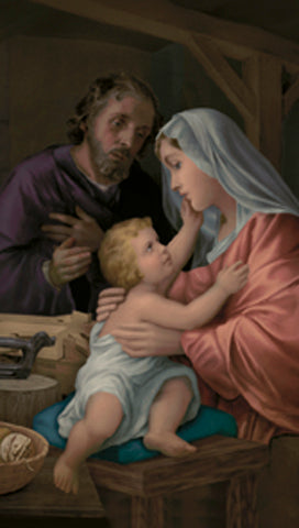 Italian Paper Holy Cards, 2"x4", Blank Back, Holy Family, 100-Pack, # 6251