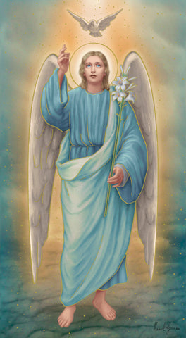 Italian Paper Holy Cards, 2"x4", Blank Back, St. Gabriel, 100-Pack, # 6282