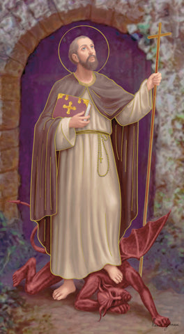Italian Paper Holy Cards, 2"x4", Blank Back, St. William, 100-Pack, # 6293