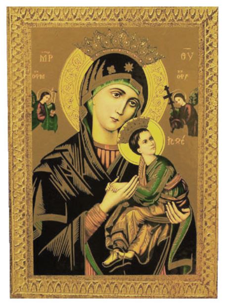 Our Lady of Perpetual Help Florentine plaque, 5x7". Made in Italy, 2-Count Value Pack, # 6349