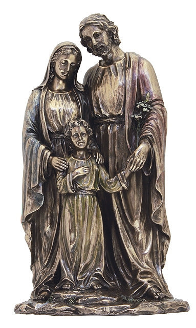 10" Holy Family Statue, Bronzed Resin, # 63892