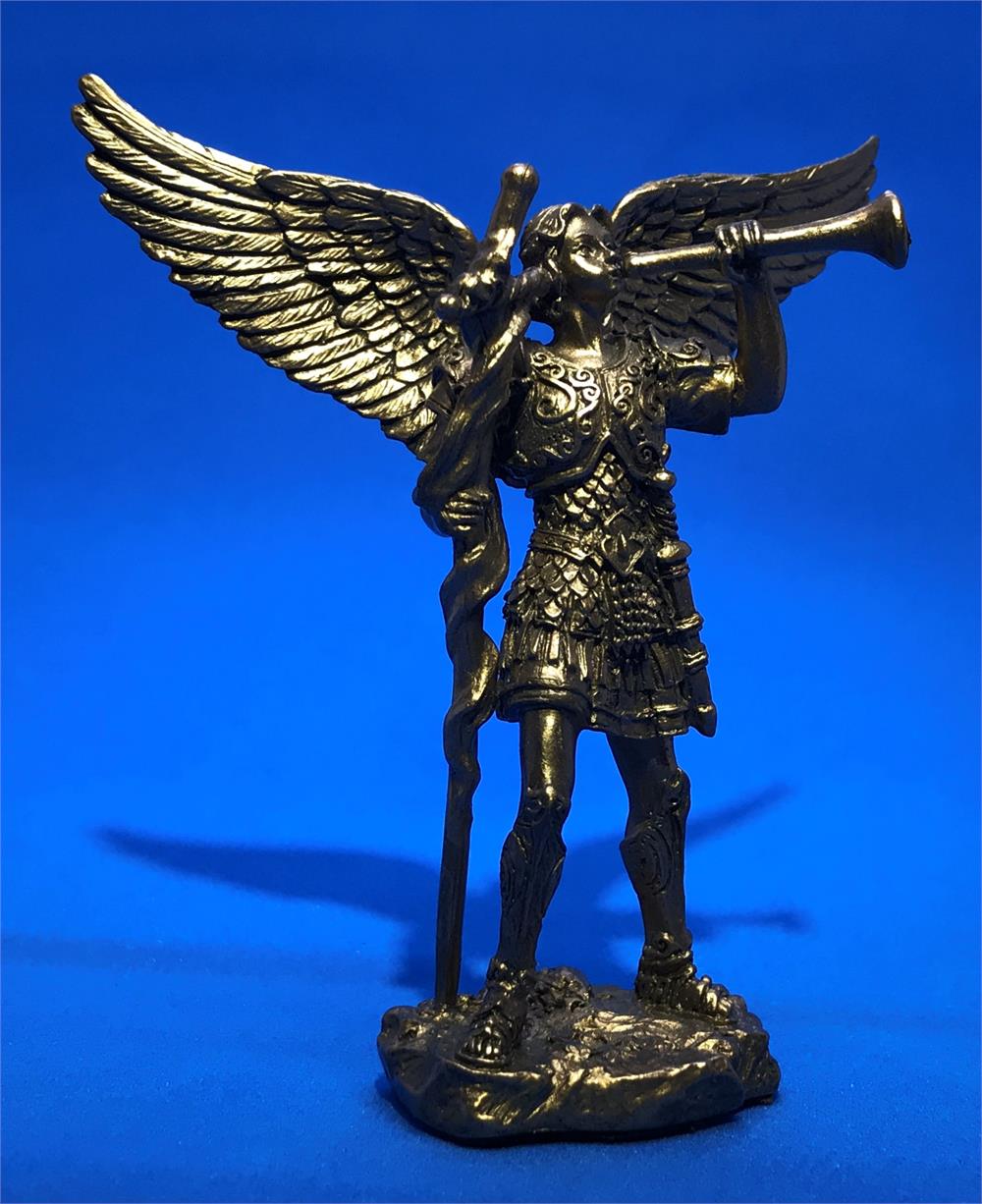 3.5" Archangel Gabriel Statue, Bronzed Resin, 2-Count Value Pack, # 63898|||