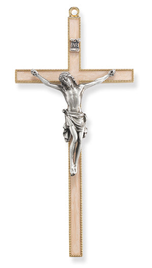 7" Pearlized Gold Plated Cross, # 6431