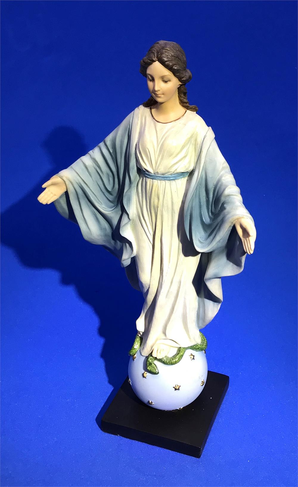 9" Our Lady of Smiles Statue, Full Color Resin, # 64537|