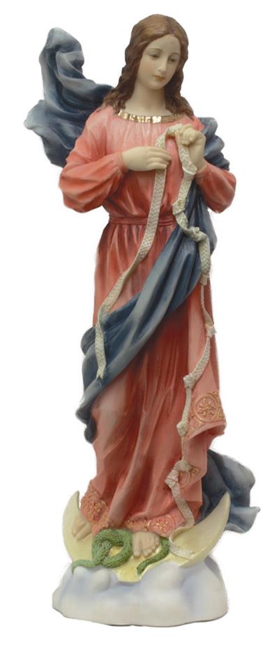 12" Mary Undoer of Knots Statue, Hand Painted Resin, # 65057