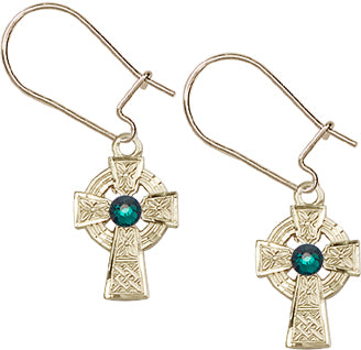 Dangle Earrings, 1/2" Celtic Cross, 14kt Gold Filled, # 65076