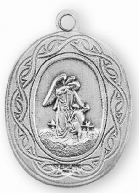 Saint Michael Sterling Silver Medal, 7/8", Your Choice of Chain, # 6541