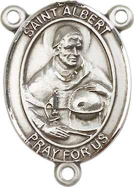 St. Albert Rosary Center, Sterling Silver, 3/4", # 66239