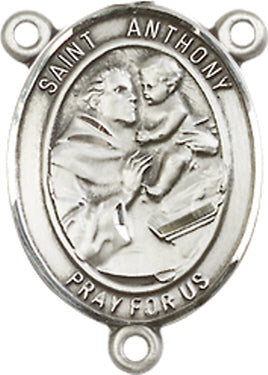 St. Anthony Rosary Center, Sterling Silver, 3/4", # 66242