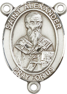 St. Alexander Sauli Rosary Center, Sterling Silver, 3/4", # 66245