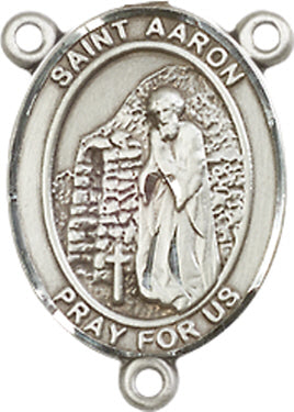 St. Aaron Rosary Center, Sterling Silver, 3/4", # 66254