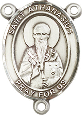St. Athanasius Rosary Center, Sterling Silver, 3/4", # 66258