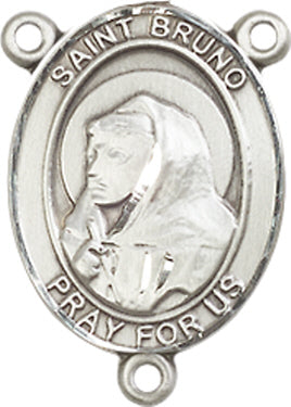 St. Bruno Rosary Center, Sterling Silver, 3/4", # 66278