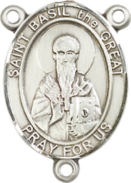 St. Basil the Great Rosary Center, Sterling Silver, 3/4", # 66279