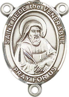 St. Bede the Venerable Rosary Center, Sterling Silver, 3/4", # 66280