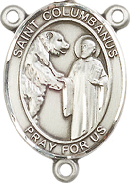 St. Columbanus Rosary Center, Sterling Silver, 3/4", # 66293