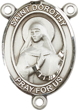 St. Dorothy Rosary Center, Sterling Silver, 3/4", # 66299