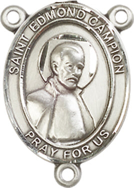 St. Edmund Campion Rosary Center, Sterling Silver, 3/4", # 66317