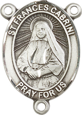 St. Frances Cabrini Rosary Center, Sterling Silver, 3/4", # 66321