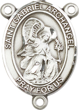 St. Gabriel the Archangel Rosary Center, Sterling Silver, 3/4", # 66332