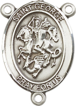 St. George Rosary Center, Sterling Silver, 3/4", # 66333