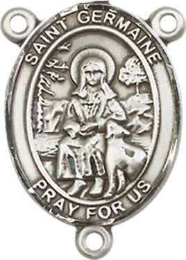 St. Germaine Cousin Rosary Center, Sterling Silver, 3/4", # 66338