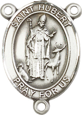 St. Hubert of Liege Rosary Center, Sterling Silver, 3/4", # 66345