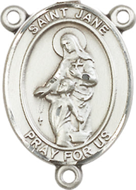 St. Jane of Valois Rosary Center, Sterling Silver, 3/4", # 66360
